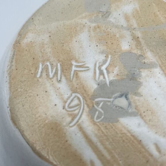 Vtg Holly Hill Seagrove NC Studio Pottery Drip Glaze Mixing Serving Bowl 8” MFK - Picture 13 of 15